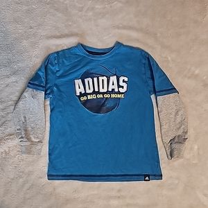 Adidas Boys Long-sleeved Basketball Shirt-Size 7X
